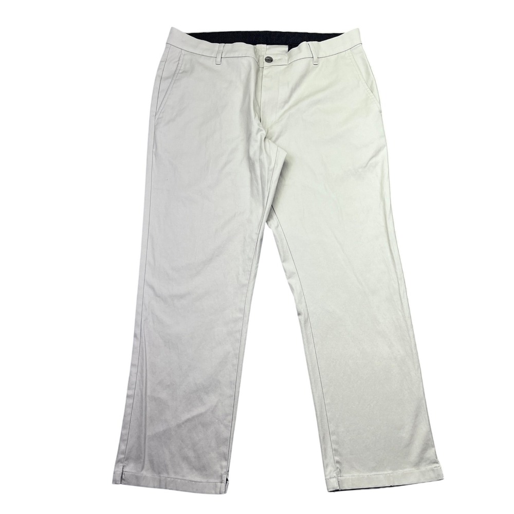 Jos A Bank Traveler Tech Slim Fit Chino Pants Mens 36x27 Khaki Casual Preppy